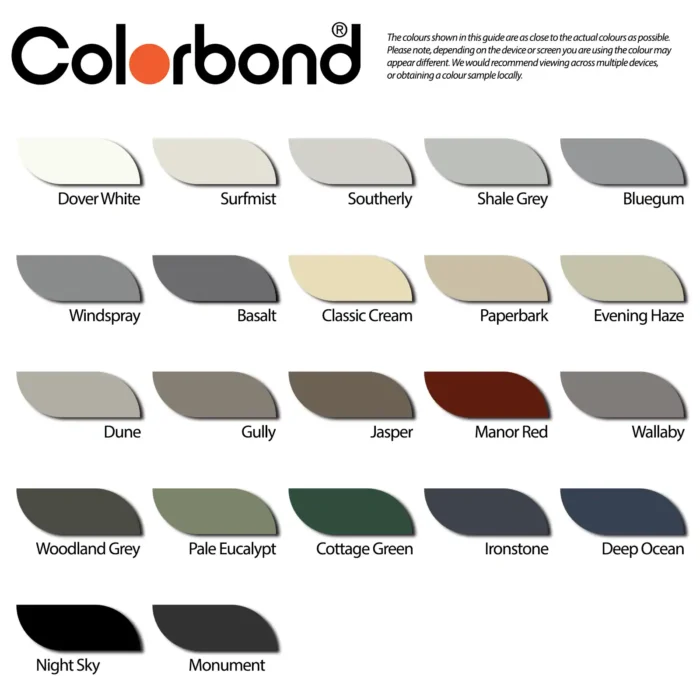 Colorbond-Chart 1600 Colorbond-Chart 1600